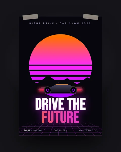 Night Drive Event Poster